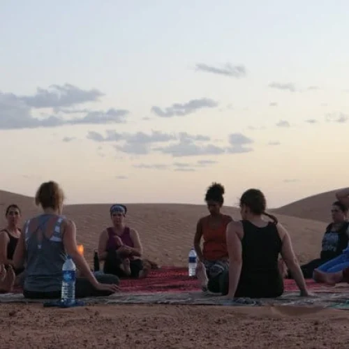 ethnic-yoga in desert