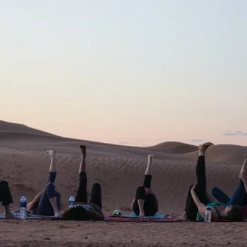 ethnic-yoga in desert