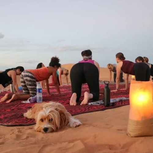 ethnic-yoga in desert